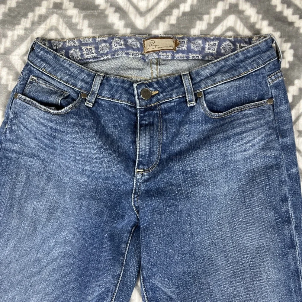 Paige Jeans Womens Size 31 Blue Robertson Mid Rise Relaxed Fit Wide Leg 31x32.5